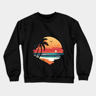 Serenity at Sunset: A Breathtaking Coastal Escape Crewneck Sweatshirt